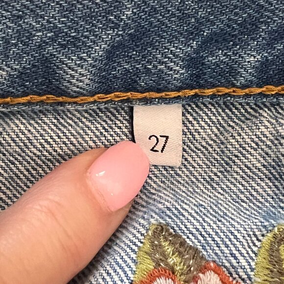 Ladies Boyish by HER Jeans Size‎ 27 Blue Wash Billy Embroidered Button F… - Picture 7 of 11